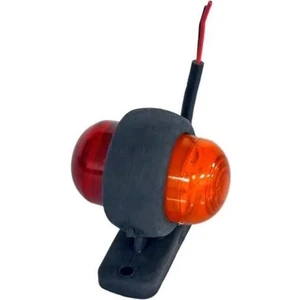 Oto Motto Mini Takoz Lamba Tek Ledli Sarı-Kırmızı 12V-24V 1 Adet