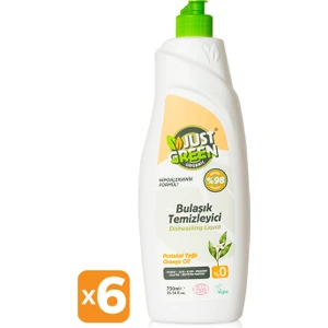 Just Green Organic 6'lı Elde Bulaşık Deterjanı 6X750ML