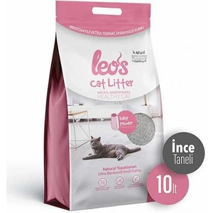 Leos Cat Litter Baby Powder Kokulu İnce Bentonit Kedi Kumu 2x10 Lt