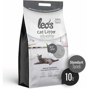 Leos Cat Litter Grey Aktif Karbonlu Bentonit Kedi Kumu 10 Lt