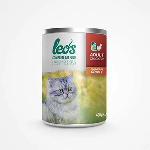 Leos Tavuk Parça Etli Soslu Kedi Konservesi 24x400 Gr