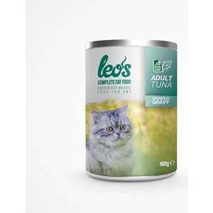 Leos Ton Balıklı Parça Etli Soslu Kedi Konservesi 24x400 Gr