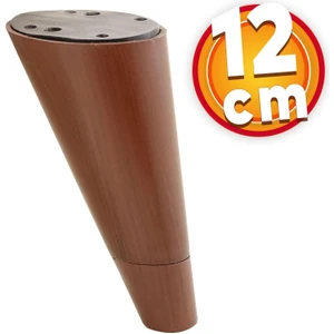 Lüks Mobilya Kanepe Sehpa Tv Ünitesi Koltuk Ayağı 12 cm Kahverengi Oval Baza Ayak