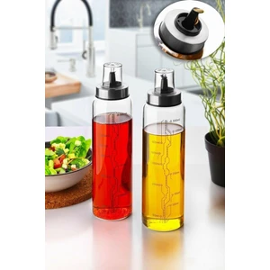Akıllı Cam Yağdanlık - Dekoratif Sızdırmaz Sirkelik Sosluk 500 ml