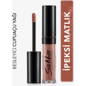 Flormar-İpeksi His Veren Silk Matte Nemlendirici ve Besleyici Mat Likit Ruj (022 Açık Mor Tonlu Nude) 8690604627653