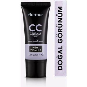 Flormar-Solgun Ciltlere Özel Sarı Renk Dengeleyici Anti-Dullness CC Krem (CC01 Lila Bazlı Ten Rengi) 8690604534708