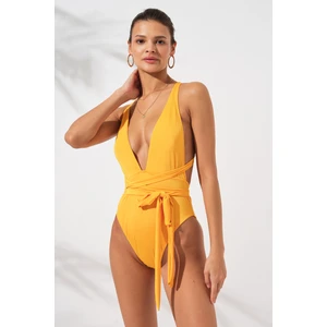 Pierre Cardin Camila Belden Çapraz Bağlamalı Mayokini Sarı 231604