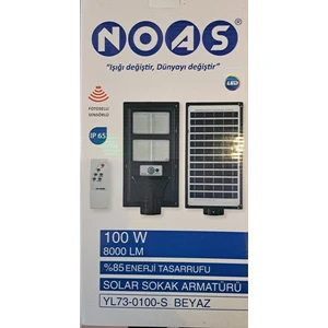 100W Solarlı Sokak Aydınlatması Kumandalı