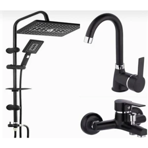 Kerim Su Armatürleri Banyo 3'lü Set (Suş Seti-Banyo Batryası-Lavabo Batayrası)