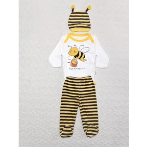 Arı Baskılı Badi ve Şapkalı Takım