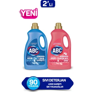Abc Sıvı Çamaşır Deterjanı Leke Karşıtı & Kolay Ütü 2li