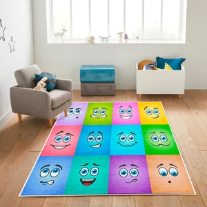 Dekoratif Kaymaz Taban Ince Leke Tutmaz Yıkanabilir Modern Eğlenceli Çocuk Halısı