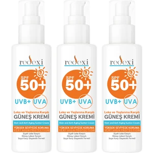3'Lü Set Güneş Kremi Spf 50+ Leke Ve  Yüksek Koruma Tüm Ciltler 100x3 Ml