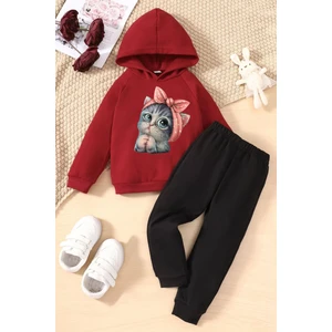 Çocuk Sevimli Kedi Eşofman Takımı