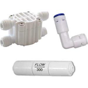 Su Arıtma Shut-Off+300 Gpd Atık Su Kısıcı+Check Valfli Dirsek