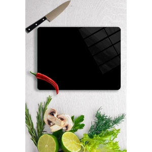 Düz Siyah Cam Kesme Tahtası - Cam Kesme Tablası | 30 cm x 40 cm