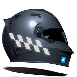 Çınar Extreme Reflektif Gri Damalı Kask Motosiklet Sticker Takımı Çınar Extreme