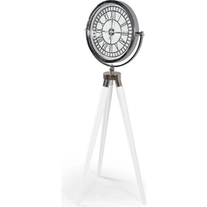 Dab Home Tripod Ayaklı Saat Krom Kaplama - Ev Ofis Dekorasyonu - Modern Tasarım Saat