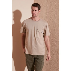 % 100 Pamuk Relaxed Fit Bisiklet Yaka T Shirt Erkek T Shirt 5902605