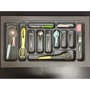 Gör Seç 85X49 cm Gri Renk Çekmece Içi Düzenleyici Kaşıklık  Kepçelik Organizer Mutfak Raf