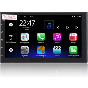 Megane 2 Android 12 Carplay Multimedya Universal Double Ekran Teyp 2gb Ram