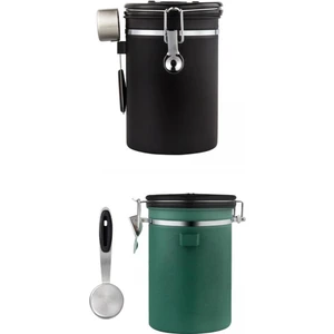 Homil 2pcs Kahve Teneke Kutu Mutfak Kuru Gıda Konteyneri Hava Geçirmez 1800ML (Yurt Dışından)