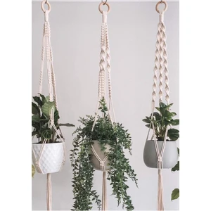 EC Shop Macromev White Line Garden Makrome Saksılık 3 Adet WL177