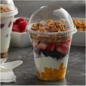 EC Shop Miopack Pet Plastik Limonata Milkshake Bardağı 50 Adet Kapaklı 500 cc