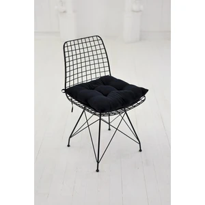 EC Shop Aydemir Collection Pofuduk 4'lü Siyah Kare Sandalye Minderi 40 x 40 cm