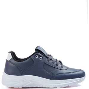 Tommy Life Füme Yüksek Taban Bağcıklı Suni Deri Spor Ayakkabı - 89113
