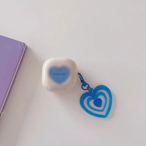 Samsung Galaxy Buds 2 Uyumlu Kılıf Kalpli Silikon Tpu Askılı Darbeye Dayanıklı Kapak
