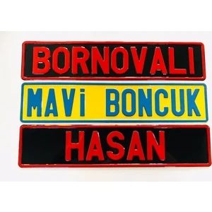 Temiz Iş Plaka, Dekor Plaka,isim Yazılı Plaka, Süs Plakası, Oto Plaka, Isme Özel Plaka, Araba Plakası