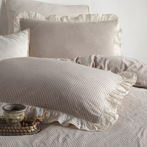 Macas Home Ruffle %100 Pamuklu Fırfırlı Ipliği Boyalı Tek Kişilik Nevresim Takımı 160 x 220