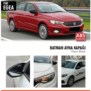 Oto Çizgi Fiat Egea Yarasa Ayna Kapağı Batman Piano Black Parlak Siyah