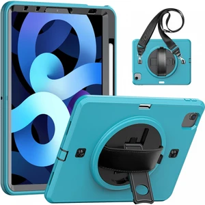 Apple Ipad Air 5 ve Air 4.nesil 10.9" 2022 Kılıf Kalem Bölmeli Tank Boyun Askılı Kapak