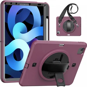Apple Ipad Air 5 ve Air 4.nesil 10.9" 2022 Kılıf Kalem Bölmeli Tank Boyun Askılı Kapak