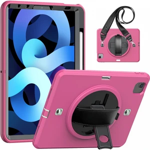 Apple Ipad Air 5 ve Air 4.nesil 10.9" 2022 Kılıf Kalem Bölmeli Tank Boyun Askılı Kapak