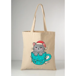 Cup Cat Kedi Tote Bez Çanta