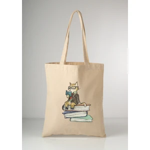 Kedi ve Kitap Tote Bez Çanta