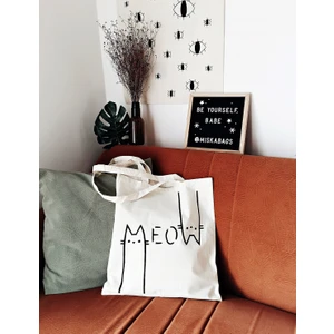 Meov Cat Tote Tasarımlı Bez Çanta