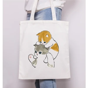 Cute Kedi Cat Tote Tasarımlı Bez Çanta