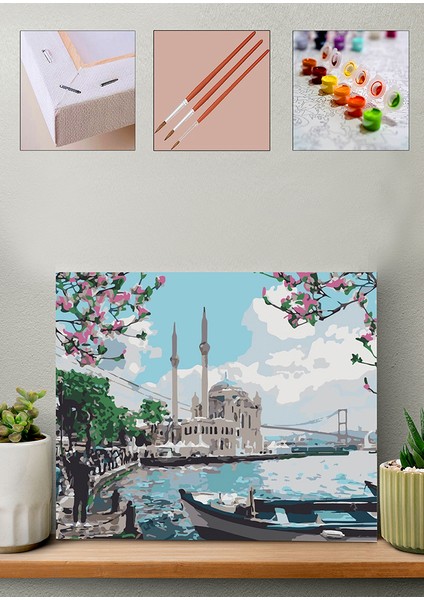 Sayılarla Boyama Seti - Ortaköy Istanbul 40 x  50 cm