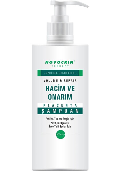 Placenta Zayıf Kırılgan ve Ince Telli Saçlar Bakım Şampuanı 300 ml