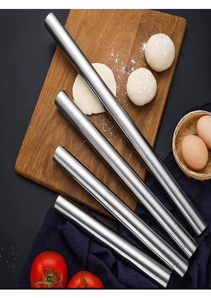 Oklava Hamur Yufka Açmalık Oklavalık Pratik Paslanmaz (KROM) (85 CM) fırsatları