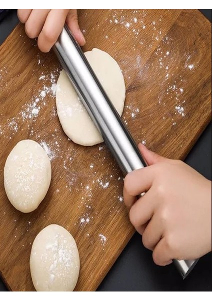 Oklava Hamur Yufka Açmalık Oklavalık Pratik Paslanmaz (KROM) (85 CM) indirimleri