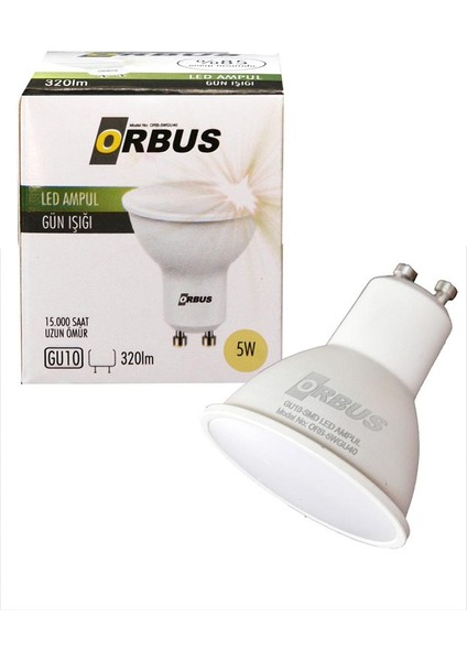 Gu10 Çanak 5Watt Led Spot Ampul - 4000K Doğal Gün Işığı