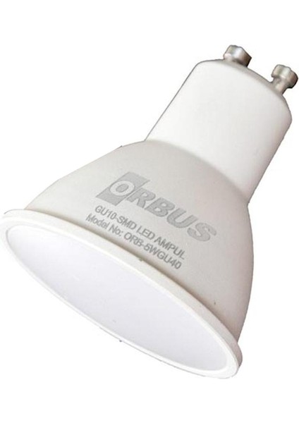 Gu10 Çanak 5Watt Led Spot Ampul - 3000K Sarı Işık