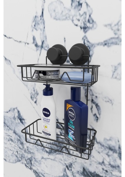 Kopya - Iki Katlı Vakumlu Banyo Rafı