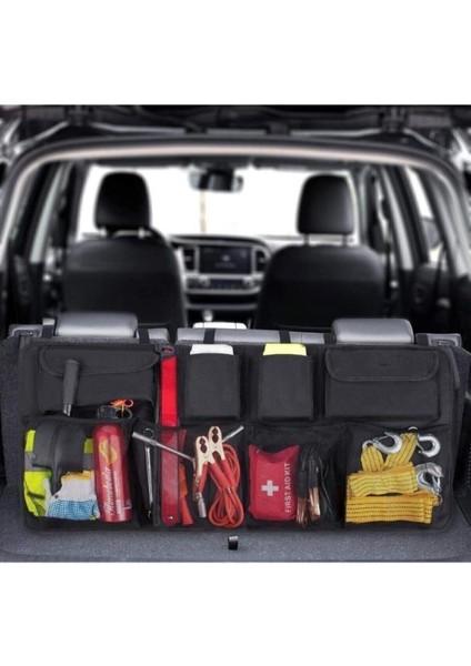 Ankaflex Araç Içi Bagaj Eşya Düzenleyici Oto Bagaj Organizer 8 Cepli Fileli