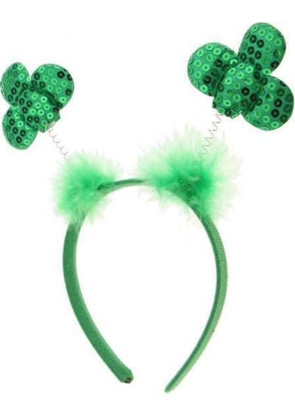 2x St. Gün Kafa Bandı Yeşil Sequins Unisex Shamrock Head (Yurt Dışından)
